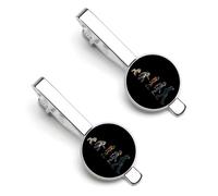 Prehistoric Ape Robot to Man Evolution Tie Clip Personalised Tie Pins Tie Bar Clip Shirt Suit Accessories for Mens Womens