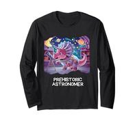 Prehistoric Astronomer Dinosaur Space Explorer Telescope Long Sleeve T-Shirt