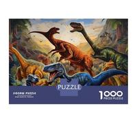 Prehistoric Dinosaur 1000 Piece Jigsaw Puzzle Paper for Adults Forest Adventure Scene Puzzle Game for Family Focus Gift 52x38cm/1000pcs