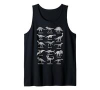 Prehistoric Dinosaur Chart Dino Paleontology Dinosaurs Tank Top