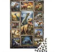 Prehistoric Dinosaur Encyclopedia 1000 Piece Jigsaw Puzzle Paper for Adults Ancient Creature Scene Puzzle Game for Family Relaxation Focus Gift 70x50cm/1000pcs