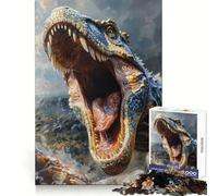 Prehistoric Dinosaurs Land 1000 Piece Jigsaw Puzzles for Adults Brain Tease Toy Relax Time Perfect Cut Memorable Gift (38x52cm)