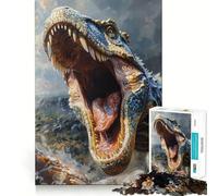 Prehistoric Dinosaurs Land 1000 Piece Jigsaw Puzzles for Adults Brain Tease Toy Relax Time Perfect Cut Memorable Gift (38x52cm)