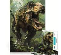 Prehistoric Dinosaurs Land Jigsaw Puzzles 1000 Pieces for Teenagers Think Game Peaceful Time Quality Edge Perfect Present (38x26cm)