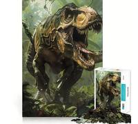 Prehistoric Dinosaurs Land Jigsaw Puzzles for Teenagers 1000 Piece Raise Memory Leisure Time Clean Edge Lovely Present (38x52cm)