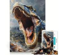 Prehistoric Dinosaurs Land Jigsaw Puzzles for Teenagers 1000 Pieces Raise Memory Slow Enjoy Clean Edge (50x75cm)