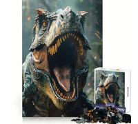 Prehistoric Dinosaurs Worl Puzzles for Adults 1000 Pieces Brain Challenge Toy Calm Mind Clear Cut Art Collection Piece (38x26cm)