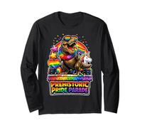 Prehistoric Gay Pride Parade Rainbow Dino Celebration Long Sleeve T-Shirt