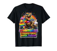 Prehistoric Gay Pride Parade Rainbow Dino Celebration T-Shirt