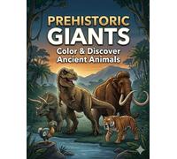 PREHISTORIC GIANTS: Extinct Animals Coloring Book for Kids Learn, Color & Discover Ancient Creatures