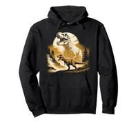 Prehistoric Legends T-Rex Halftone Vintage Design Pullover Hoodie