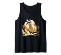 Prehistoric Legends T-Rex Halftone Vintage Design Tank Top