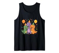 Prehistoric Pal Party. Cute Kawaii Dino Friends Tank Top