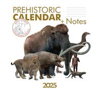 Prehistoric Pocket Calendar 2025 with Notes and Anti-Stress Coloring Pages: 12 Unique Ancient Creatures from paleoartist Roman Uchytel