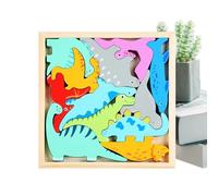 Prehistoric Puzzle Set - Creative Dinosaur Jigsaw, Activity Game, Early Learning Blocks, Fun Brain Development Toy | Girl Boy Family Party Favors, Perfect for Birthday Preschool