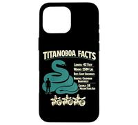 Prehistoric Snake Titanoboa Facts Poster Case for iPhone 16 Pro Max