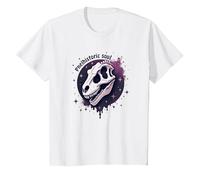 Prehistoric Soul Dinosaur Fossil Art for Paleontology Fans T-Shirt, Kids, White, 3 Years