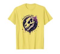 Prehistoric Soul Dinosaur Fossil Art for Paleontology Fans T-Shirt, Men, Lemon, M