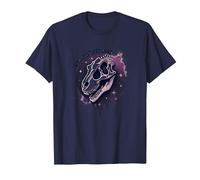 Prehistoric Soul Dinosaur Fossil Art for Paleontology Fans T-Shirt, Men, Navy, L