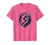 Prehistoric Soul Dinosaur Fossil Art for Paleontology Fans T-Shirt, Men, Pink Heather, 3XL