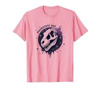 Prehistoric Soul Dinosaur Fossil Art for Paleontology Fans T-Shirt, Men, Pink, L
