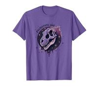 Prehistoric Soul Dinosaur Fossil Art for Paleontology Fans T-Shirt, Men, Purple Heather, 3XL
