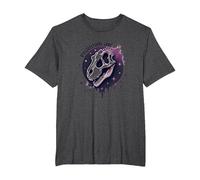 Prehistoric Soul Dinosaur Fossil Art for Paleontology Fans T-Shirt, Men's Big and Tall, Dark Heather Grey, 6X Tall