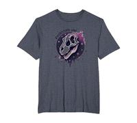Prehistoric Soul Dinosaur Fossil Art for Paleontology Fans T-Shirt, Men's Big and Tall, Heather Blue, 3X Tall