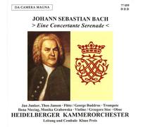 Preis/Heidelberger Kammerorchester - Johann Sebastian Bach: Eine Concertante Serenade