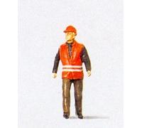 Preiser 1/87 Ème PR28008 - Model Railway - Railway Employee + Safety Jacket