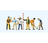 Preiser 10030 HO/OO Gauge Road Workers (6) with Equipment Exclusive Figure Set