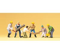 Preiser 10042 Lumberjacks (6) with Tools & Log Exclusive Figure Set