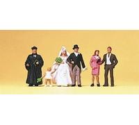 Preiser 10057 Bridal Couple, Evangelical Minister, H0