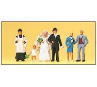 PREISER 10058 HO Scale Wedding: Bride And Groom With Catholic Priest