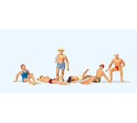 Preiser 10071 Relaxing Bathing Persons(6) Exclusive Figure Set HO
