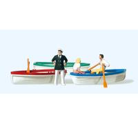 Preiser 10072 Boat Rental With 3 Boats, H0