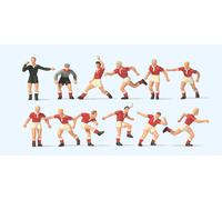 Preiser 10075 HO/OO Gauge Soccer Team (11) & Referee Figure Set (A)
