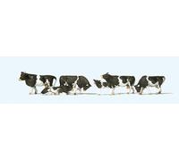 Preiser 10145 Cows Black Spotted Figure Set HO NEW