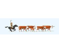 Preiser 10159 Cowboy & Cattle Exclusive Figure Set HO