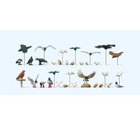 Preiser 10169 Pigeons/Seagulls/Crows/Birds Of Prey Figure Set HO/OO Gauge