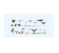 Preiser 10169 Pigeons/Seagulls/Crows/Birds Of Prey Figure Set HO/OO Gauge