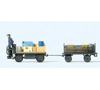Preiser 10256 Electric Cart with Driver DB Figure Set HO NEW