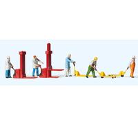 Preiser 10294 HO/OO Gauge Warehousemen (5) w/Pallet Trucks Exclusive Figure Set