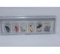 Preiser 10299 Seated Passengers 6 Figures 1:87 H0 NEW in OVP