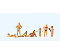 Preiser 10308 HO/OO Gauge Young People at the Pool (7) Exclusive Figure Set (A)
