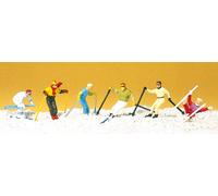 Preiser 10313 Downhill Skiers (6) Exclusive Figure Set