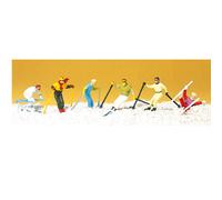 Preiser 10313 Downhill Skiers (6) Exclusive Figure Set
