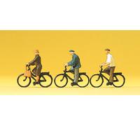 Preiser Elderly Cyclists (3) Exclusive Figure Set 1:87 HO Gauge