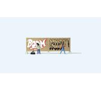 Preiser 10334 HO/OO Gauge Graffiti Artists (2) & Wall Figure Set
