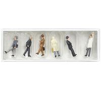 Preiser 10381 Passengers Businessmen with Coats Package(6) HO Model Figure